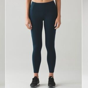 Lululemon Fast and Free High-Rise 7/8 Tight Nocturnal Teal Size 4 Nulux Pockets